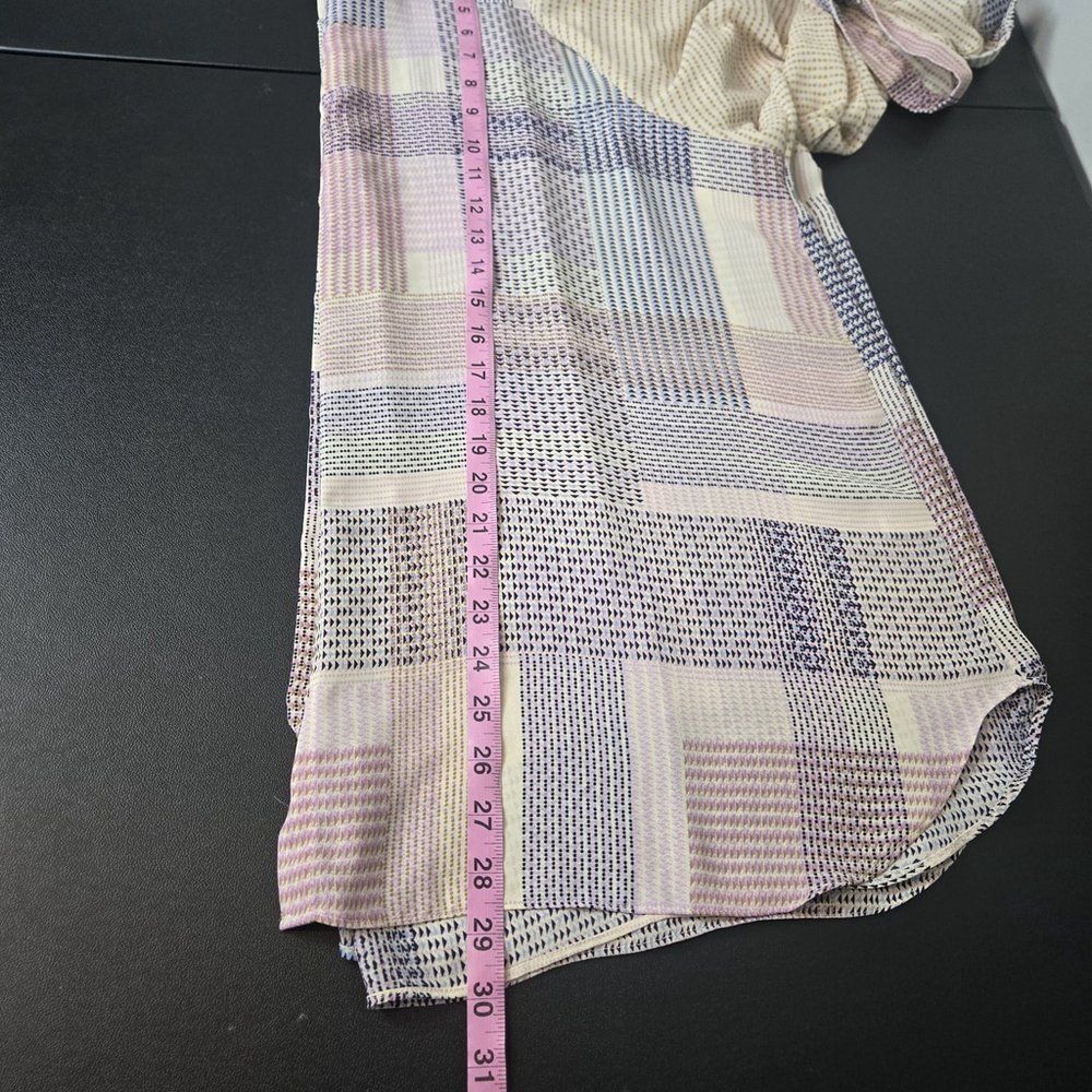 Rose & Olive Womens Geometric Button Up Top 2X Pastel 3/4 Sleeve Office Career - Picture 8 of 8
